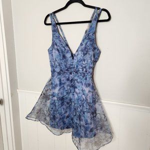 Lulu's Blue Floral Mini Dress